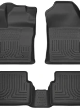Husky Liners WeatherBeater Floor Liners Black for 11-15 Ford Fiesta Front & 2nd Row                                     - 98751 - Image 3