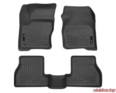 Husky Liners WeatherBeater Floor Liners Black for 12-15 Ford Focus Front & 2nd Row - 98771