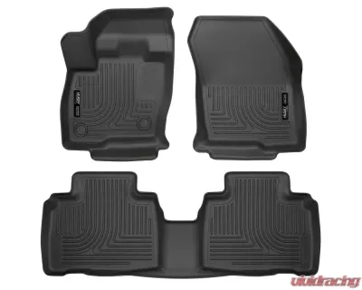 Husky Liners WeatherBeater Floor Liners Front & 2nd Row Black 2015-2021 Ford Edge - 98781