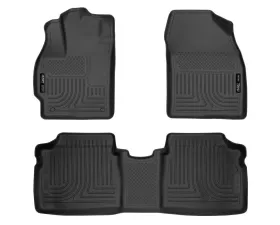 Husky Liners WeatherBeater Floor Liners Front & 2nd Row Black for 10-14 Prius