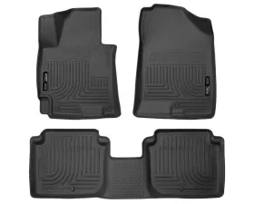 Husky Liners Front & 2nd Seat Floor Liners Black for 14-16 Hyundai Elantra
