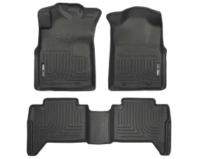 Husky Liners Floor Liners Black for 05-15 Toyota Tacoma Dbl Cab, 2 Rows