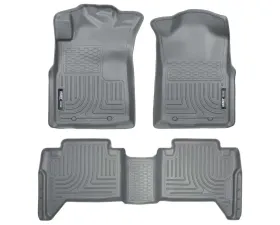 Husky Liners WeatherBeater Floor Liners Grey for 05-15 Tacoma Dbl Cab