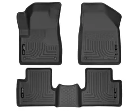 Husky Liners WeatherBeater Floor Liners Front & 2nd Row Black Jeep Cherokee 2014-2021