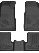 Husky Liners WeatherBeater Floor Liners Front & 2nd Row Black Jeep Cherokee 2014-2021                                     - 99031 - Image 3
