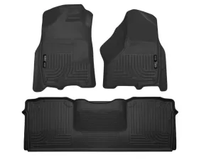 Husky Liners WeatherBeater Black Floor Liners for 10-15 Dodge Ram Mega Cab