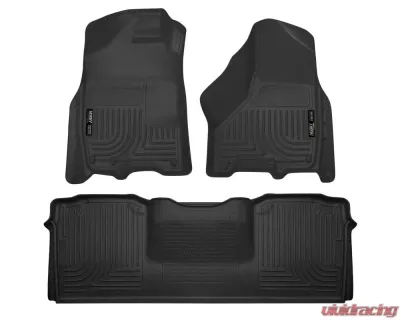 Husky Liners WeatherBeater Black Floor Liners for 10-15 Dodge Ram Mega Cab - 99041