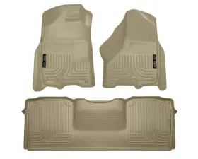 Husky Liners 99043 WeatherBeater Tan Floor Liners for 10-15 Dodge Ram Mega Cab