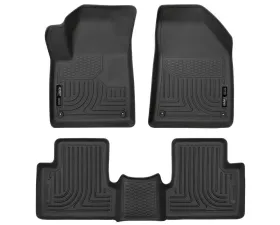 Husky Liners Floor Liners Front & 2nd Row for 2015 Jeep Cherokee - Black