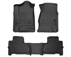 Husky Liners WeatherBeater Floor Liners Front & 2nd Row Black 2015-2020 Suburban/Yukon XL