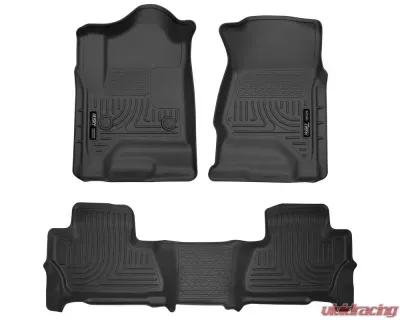 Husky Liners WeatherBeater Floor Liners Front & 2nd Row Black 2015-2020 Suburban/Yukon XL - 99211
