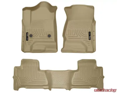 Husky Liners WeatherBeater Floor Liners Front & 2nd Row Tan 2015-2020 Suburban/Yukon XL - 99213