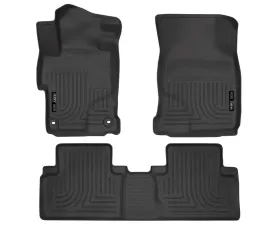 Husky Liners WeatherBeater Floor Liners Front & 2nd Row Black 14-15 Honda Civic