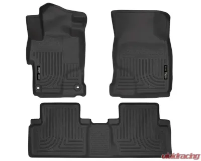 Husky Liners WeatherBeater Floor Liners Front & 2nd Row Black 14-15 Honda Civic - 99441