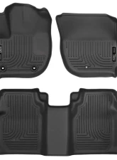 Husky Liners WeatherBeater Floor Liners Black Front & 2nd Row 2015 Honda Fit                                     - 99491 - Image 3