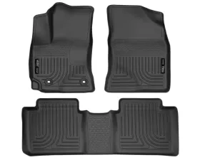 Husky Liners WeatherBeater Floor Liners Black Front & 2nd Row 14-15 Toyota Corolla Manual
