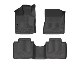 Husky Liners WeatherBeater Floor Liners Front & 2nd Row Black for 12-14 Toyota Venza