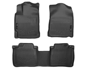 Husky Liners WeatherBeater Floor Liners Front & 2nd Row Black for 10-15 Lexus RX350/RX450h