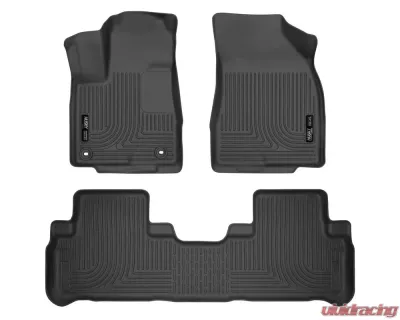 Husky Liners WeatherBeater Floor Liners Black Front & 2nd Row 14-15 Toyota Highlander - 99601