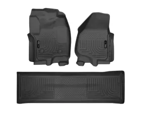 Husky Liners WeatherBeater Floor Liners Black Front & 2nd Row 12-15 F-Series Super Duty Crew Cab