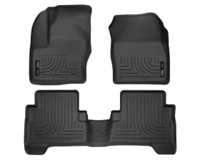 Husky Liners WeatherBeater Floor Liners Front & 2nd Row Black for 13-15 Ford C-Max/Escape