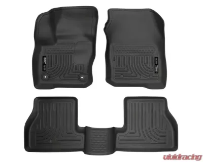 Husky Liners Front & 2nd Seat Floor Liners Black 2016 Ford Focus Weatherbeater - 99771