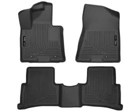 Husky Liners Floor Liners Black for 17-18 Kia Sportage Front & 2nd Seat