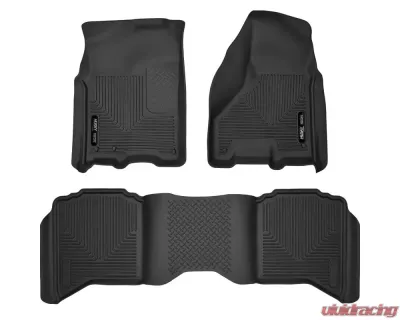 Husky Liners WeatherBeater Floor Liners Black for 09-15 Dodge Ram Crew Cab - 99001