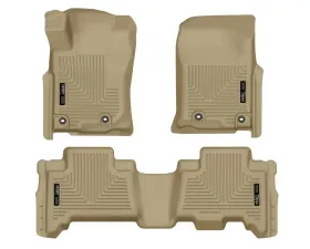 Husky Liners WeatherBeater Floor Liners Tan Front & 2nd Row Lexus GX460, Toyota 4Runner 2013+