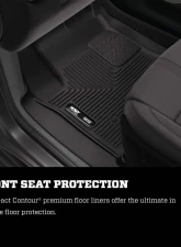 Husky Liners X-Act Contour Floor Liners Black Front for 07-14 GM SUVs & Trucks                                     - 53101 - Image 2