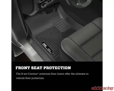 Husky Liners 2nd Seat Floor Liner Black for 02-14 Dodge Ram Quad Cab - 53621