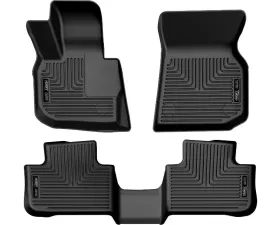 Husky Liners Black Front & 2nd Seat Weatherbeater Floor Liner BMW X3 2018-2023