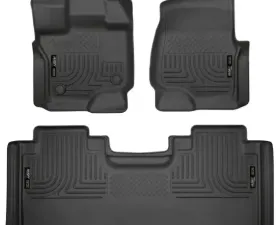 Husky Liners Front & 2nd Seat Weatherbeater Floor Liners Black Ford F-150 2015-2024