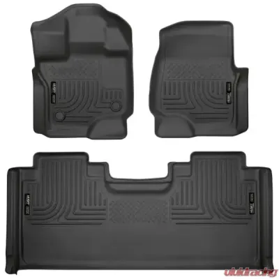 Husky Liners Front & 2nd Seat Weatherbeater Floor Liners Black Ford F-150 2015-2024 - 94051