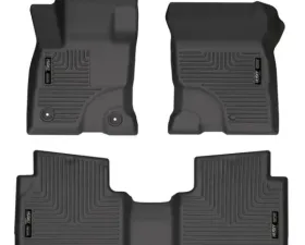 Husky Liners Front & 2nd Seat Weatherbeater Floor Liners Black Ford Maverick 2022-2024