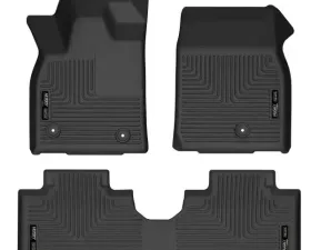 Husky Liners Front & 2nd Seat Weatherbeater Floor Liners Black for Ford Mustang Mach-E 2021-2024