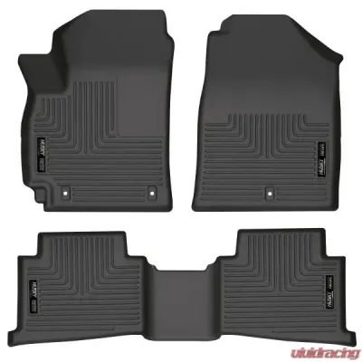 Husky Liners Front & 2nd Seat Weatherbeater Floor Liners Black Kia Seltos 2021-2024 - 95801