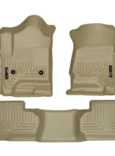 Husky Liners Front & 2nd Seat Weatherbeater Floor Liners Black Tan for Chevy/GMC 2014-2019                                     - 98243 - Image 6