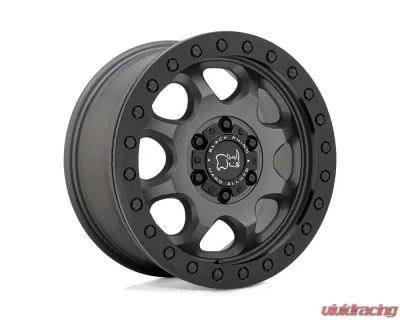 Black Rhino Venture Beadlock Wheel 17x8 6x130 38mm Matte Gunmetal w/Black Hardware - 1780VTR386130G84