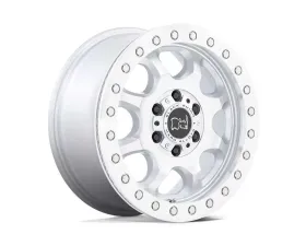 Black Rhino Venture Beadlock Wheel 17x8 6x130 38mm Gloss Silver w/Machined Face