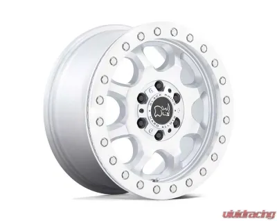 Black Rhino Venture Beadlock Wheel 17x8 6x130 38mm Gloss Silver w/Machined Face - 1780VTR386130S84