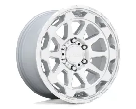 Black Rhino Rotor Wheel 20x9 5x127 2mm Gloss Silver w/Mirror Cut Face