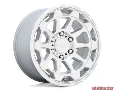 Black Rhino Rotor Wheel 20x9 5x127 2mm Gloss Silver w/Mirror Cut Face - 2090RTR025127S71