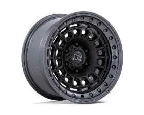 Black Rhino BR014 Sahara Wheel 17x9 5x127 -12mm Matte Black w/Gunmetal Lip