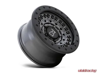 Black Rhino Barricade Wheel 17x8.5 6x4.5 +0mm Gun Black w/Black Rock Guard - 1785BCD006114G76