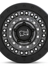 Black Rhino Barricade Wheel 17x8.5 6x4.5 +0mm Gun Black w/Black Rock Guard                                     - 1785BCD006114G76 - Image 3