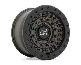 Black Rhino Barricade Wheel 17x8.5 5x127 | 5x5 -34mm Olive Dab Green w/Black Rock Guard