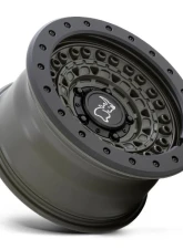 Black Rhino Barricade Wheel 17x8.5 6x5.5 +0mm Olive Dab Green w/Black Rock Guard                                     - 1785BCD006140N12 - Image 2