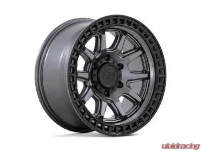 Black Rhino Calico Wheel 17x8.5 5x127 | 5x5 34mm Matte Gunmetal w/Matte Black Lip - BR001AB17855034