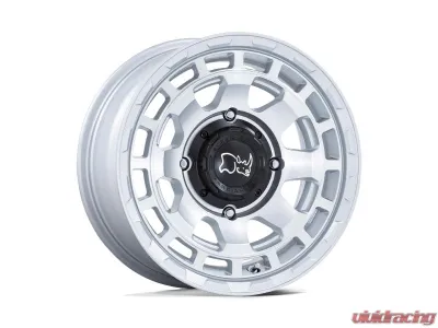 Black Rhino Chamber UTV Wheel 15x7 4x156 10mm Hyper Silver w/Machined Face - BU002SD15704410
